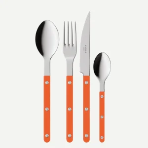Bistrot Solid, Orange - 4 pieces cutlery set