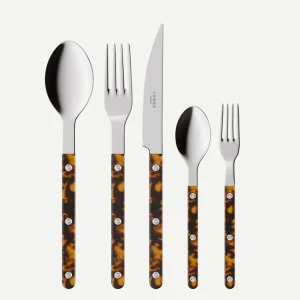 Bistrot Tortoise, Faux Tortoise - 5 pieces cutlery set