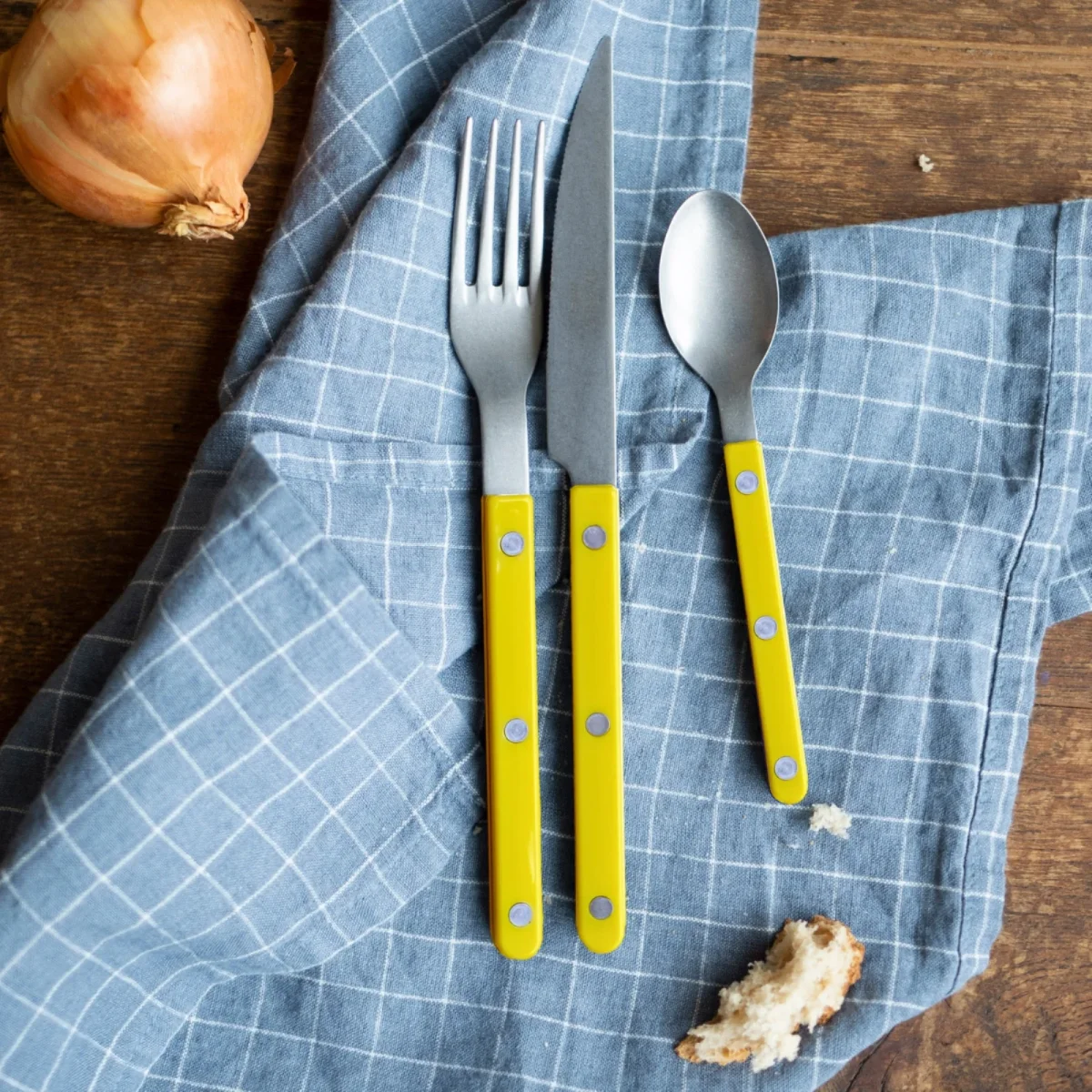 Bistrot Vintage Solid, Yellow - Dinner fork - Afbeelding 3