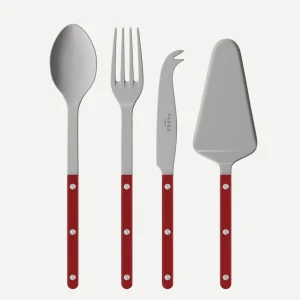 Bistrot Vintage Solid, Burgundy - Set of 4 Bistrot must-have serving pieces