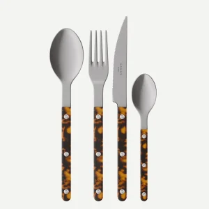 Bistrot Vintage Tortoise, Faux Tortoise - 24 pieces cutlery set