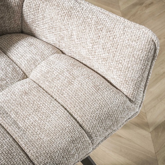 Barkruk boucle stof beige - Afbeelding 3