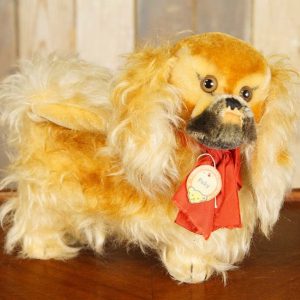 Vintage Steiff ‘Peky’ speelgoedhond Pekingees – jaren 60 – Pekinees