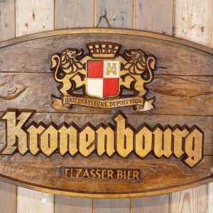 Brocante bord ‘Kronenbourg – Elzasser Bier’ uit België