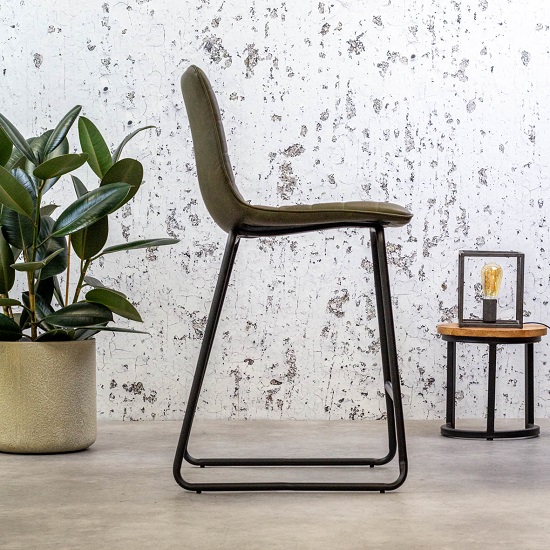 Stoere barkruk industrieel groen - Afbeelding 4