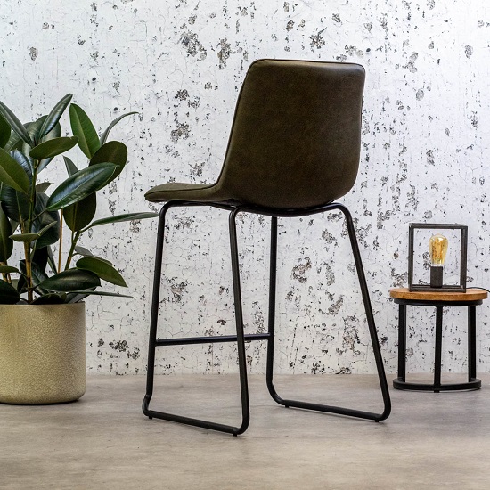 Stoere barkruk industrieel groen - Afbeelding 6