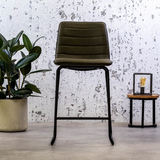 Stoere barkruk industrieel groen - Afbeelding 5