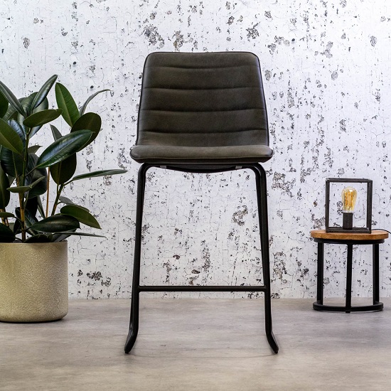 Stoere barkruk industrieel groen - Afbeelding 3