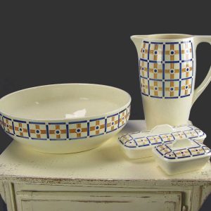 Brocante vierdelig lampetstel