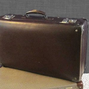 Donkerbruine brocante koffer “La F.M.C.”