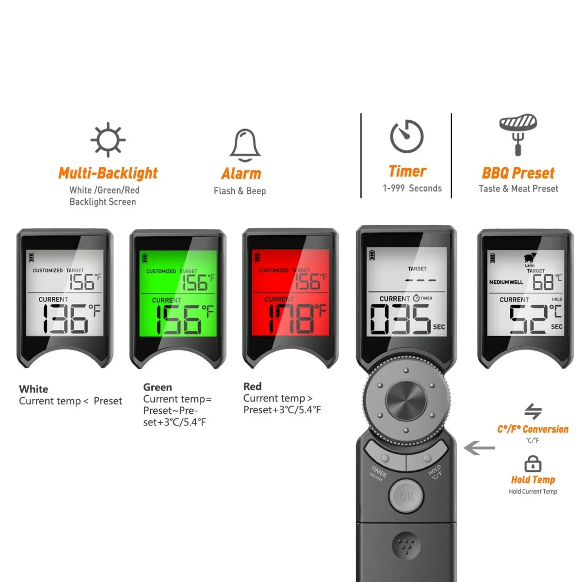 Digitale thermometer - super snel - waterdicht - Afbeelding 5