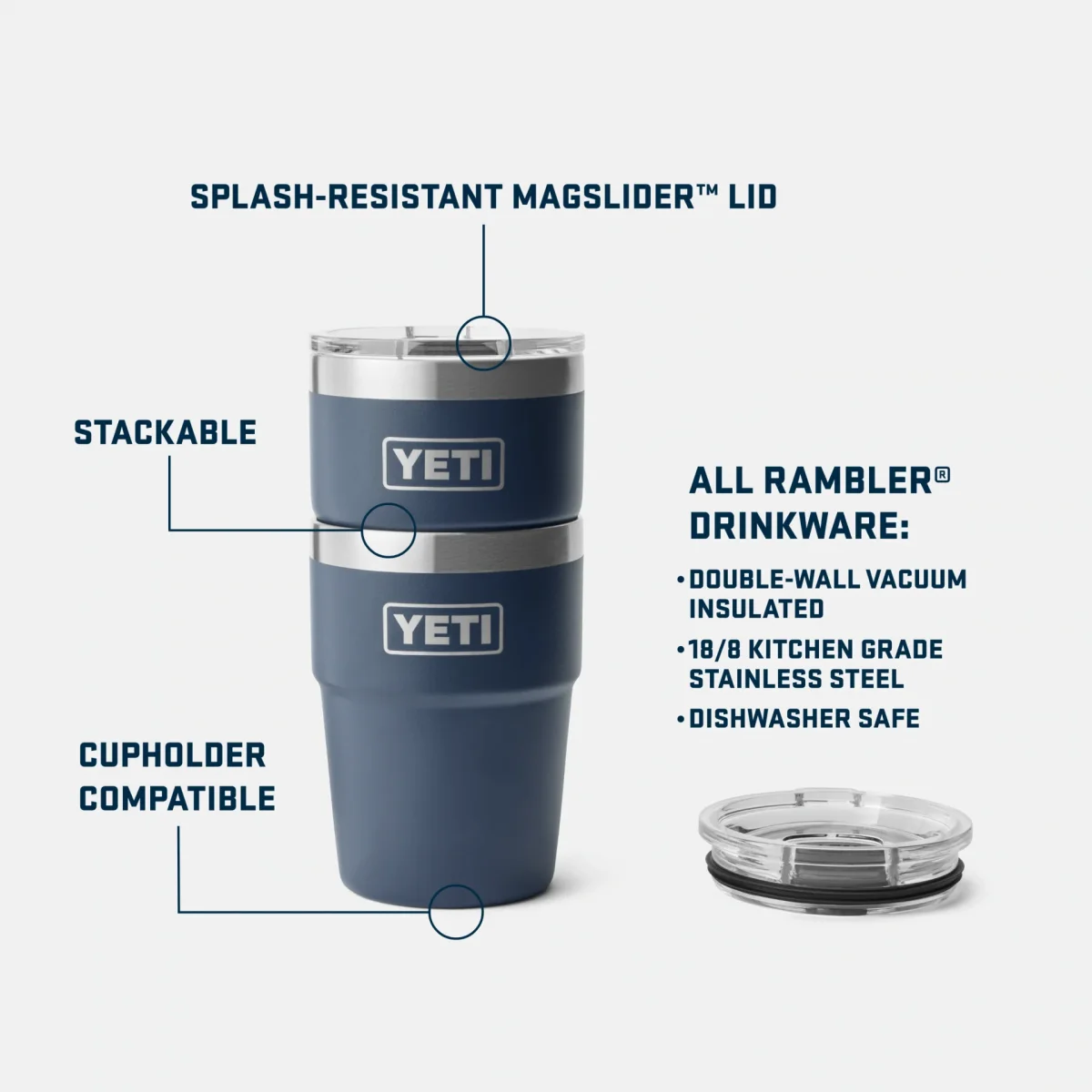 YETI - Rambler® Stapelbare Beker 16 oz - 473 ml - Seafoam - Afbeelding 5